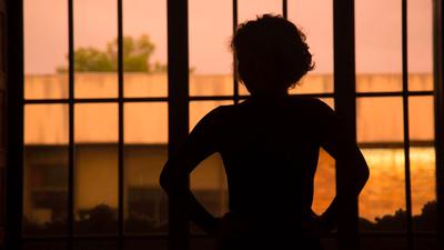 Sunset silhouette of Anastasia